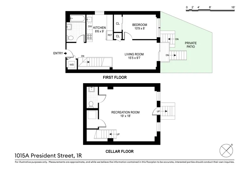 1015A President Street, 1R | floorplan | View 8