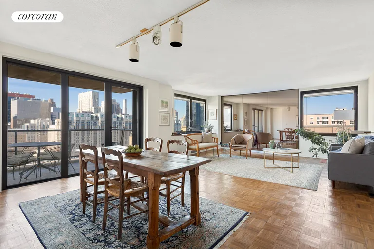 New York City Real Estate | View 531 Main Street, 1702 | Dining Area | View 3