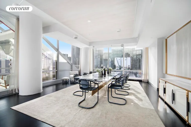New York City Real Estate | View 157 West 57th Street, 41D | Dining Area | View 5