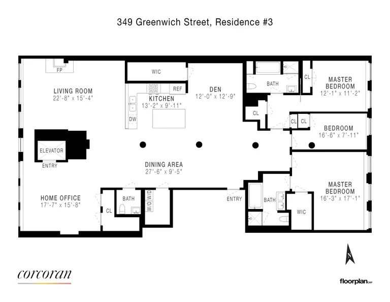349 Greenwich Street, 3 | floorplan | View 21