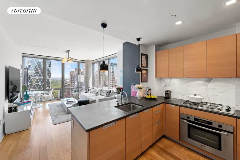 New York City Real Estate | View 310 West 52Nd Street, 40J | Living Room | View 3