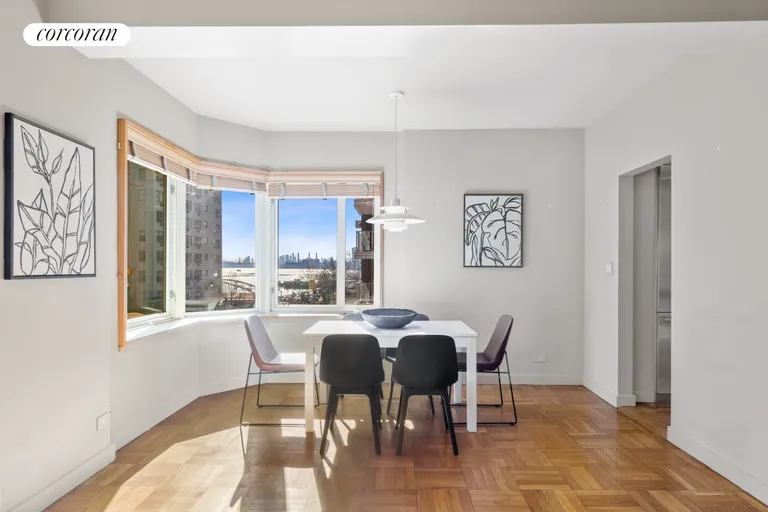 New York City Real Estate | View 36 Sutton Place South, 3C | Dining Room w/River/Downtown Vus | View 4
