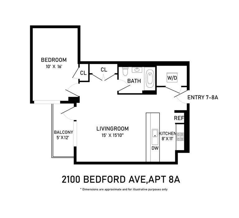 2100 Bedford Avenue, 8A | floorplan | View 7
