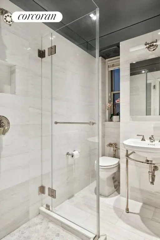 New York City Real Estate | View 4 East 95th Street, 2C | Marble Bathroom | View 10
