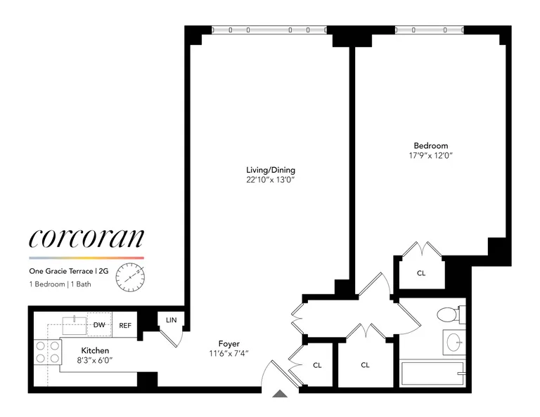 1 Gracie Terrace, 2G | floorplan | View 8