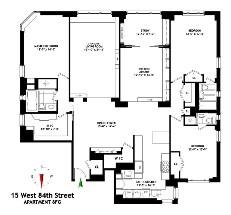 15 West 84th Street, 8GF | floorplan | View 18