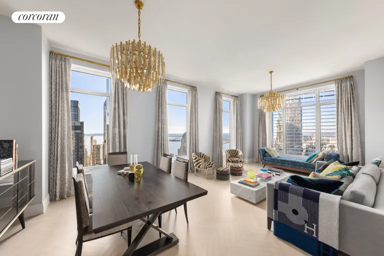 New York City Real Estate | View 30 Park Place, 58D | Living Room | View 3