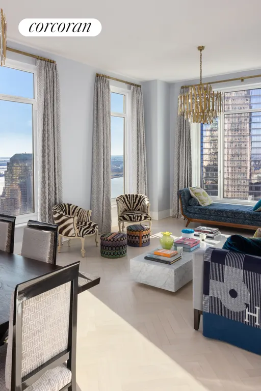 New York City Real Estate | View 30 Park Place, 58D | Living Room | View 6
