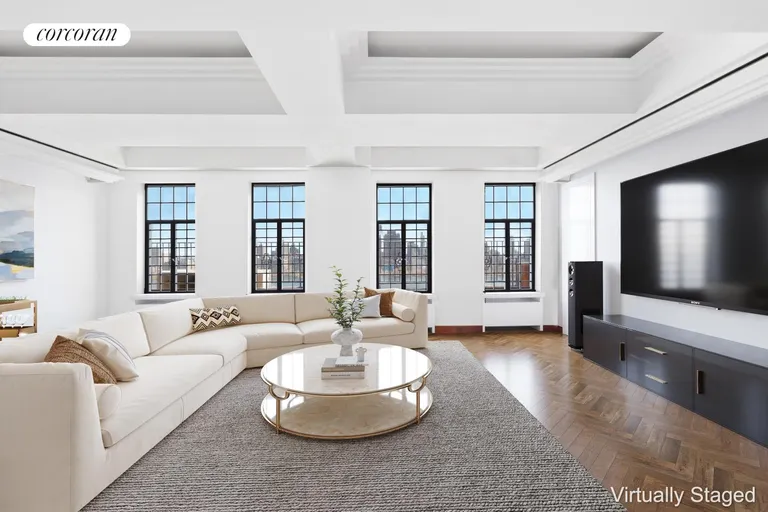 New York City Real Estate | View 300 Central Park West, 18/19D | Media Room | View 11