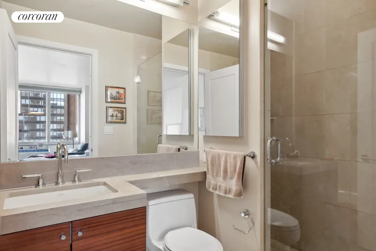New York City Real Estate | View 30 West Street, 5C | Primary Bathroom | View 4
