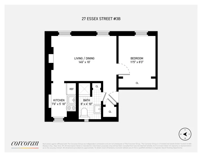 27 Essex Street, 3B | floorplan | View 7