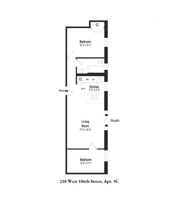 238 West 106th Street, 5C | floorplan | View 7