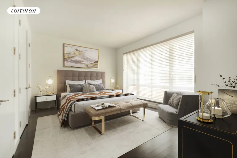New York City Real Estate | View 4 West 21st Street, 2C | Primary Bedroom Staged | View 8