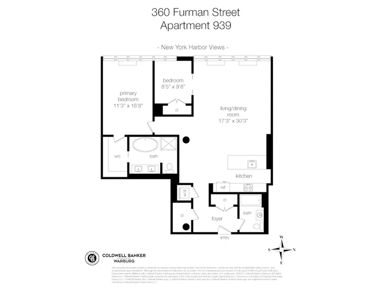 360 Furman Street, 832 | floorplan | View 9