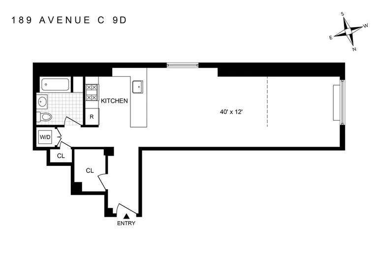 189 Avenue C, 9D | floorplan | View 8