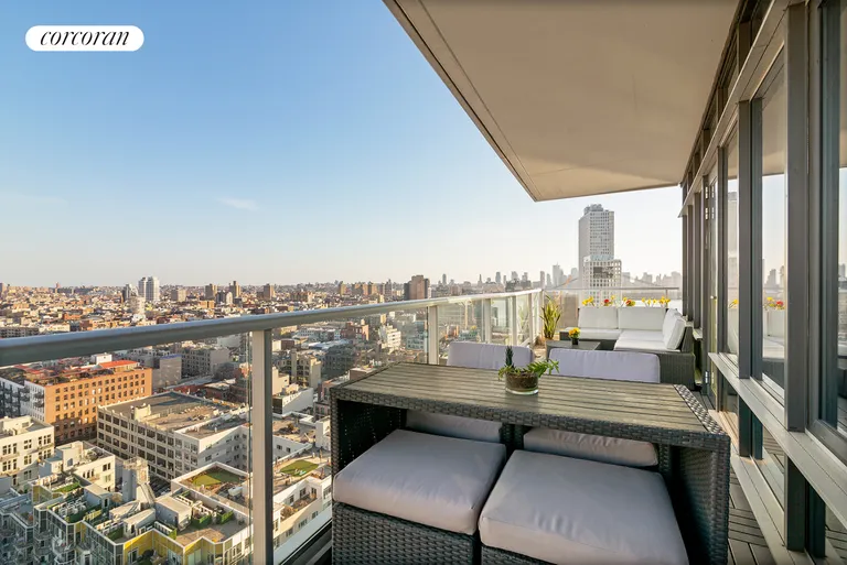 New York City Real Estate | View 1 NORTHSIDE PIERS, 24E | Balcony | View 6