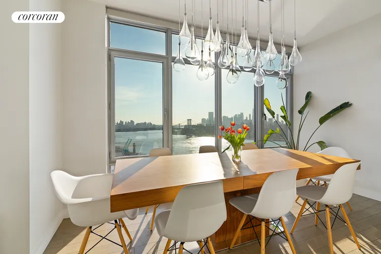 New York City Real Estate | View 1 NORTHSIDE PIERS, 24E | Dining Area | View 7