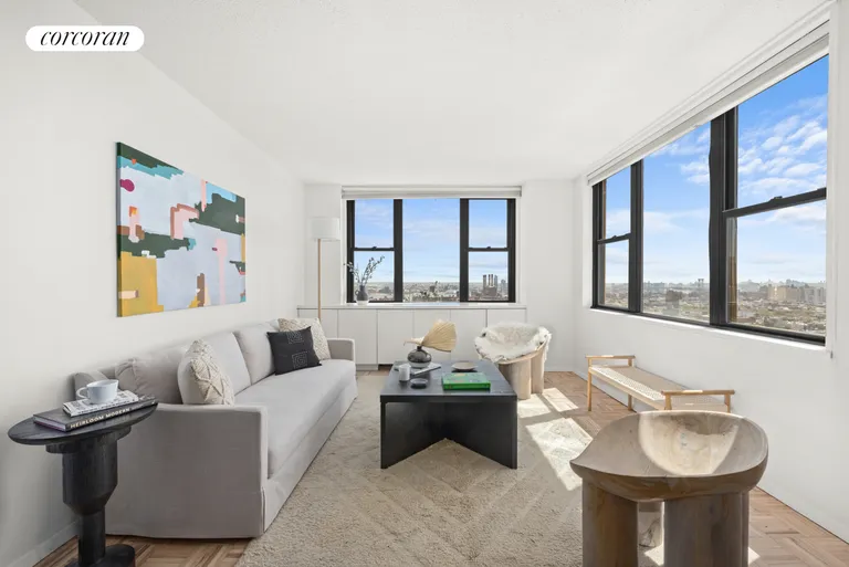 New York City Real Estate | View 201 East 17th Street, 30A | Living Room | View 2