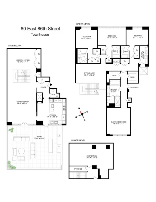 60 East 86th Street, T/H | floorplan | View 25