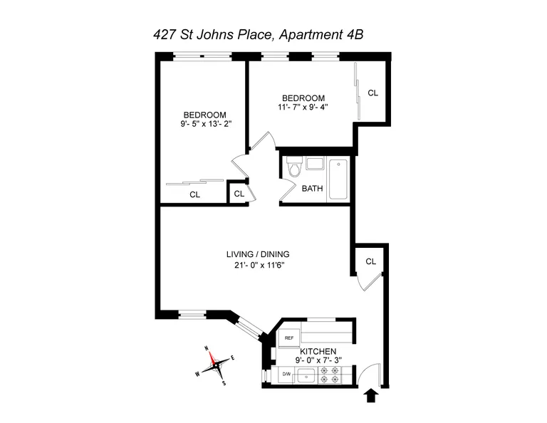 427 Saint Johns Place, 4B | floorplan | View 9