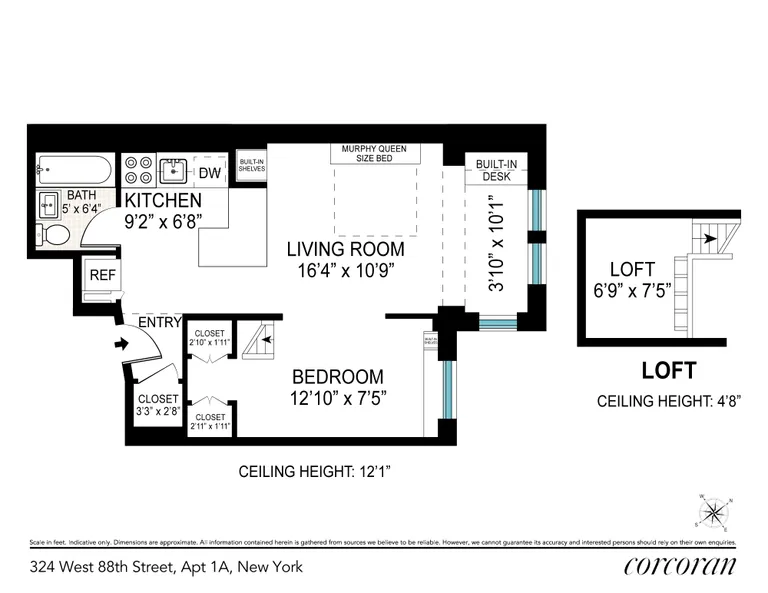 324 West 88th Street, 1A | floorplan | View 9