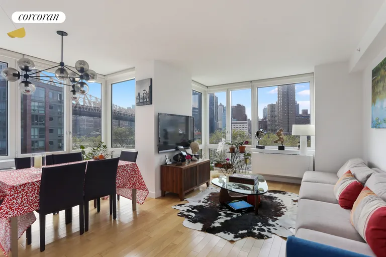 New York City Real Estate | View 415 Main Street, 8F | Living Room | View 2