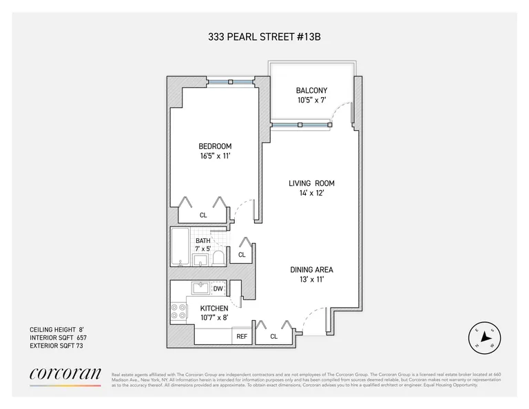 333 Pearl Street, 13B | floorplan | View 10