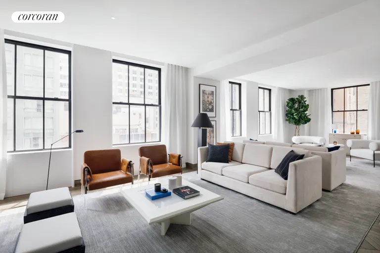 New York City Real Estate | View 111 West 57th Street, 12S | Living Room | View 2