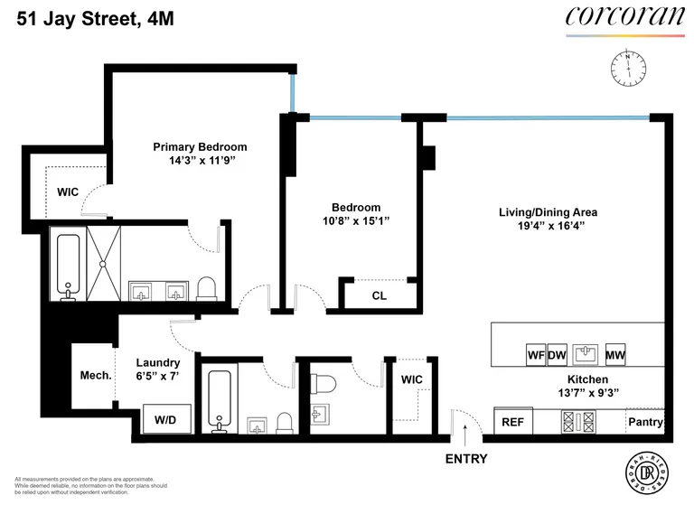 51 Jay Street, 4M | floorplan | View 12