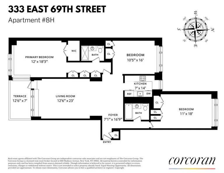 333 East 69th Street, 8H | floorplan | View 13