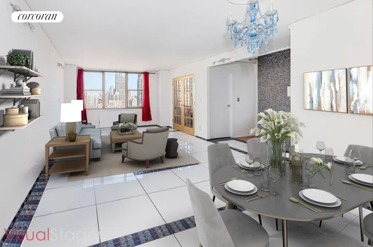 New York City Real Estate | View 301 East 79th Street, 19H | Fab Views Living/Dining | View 3