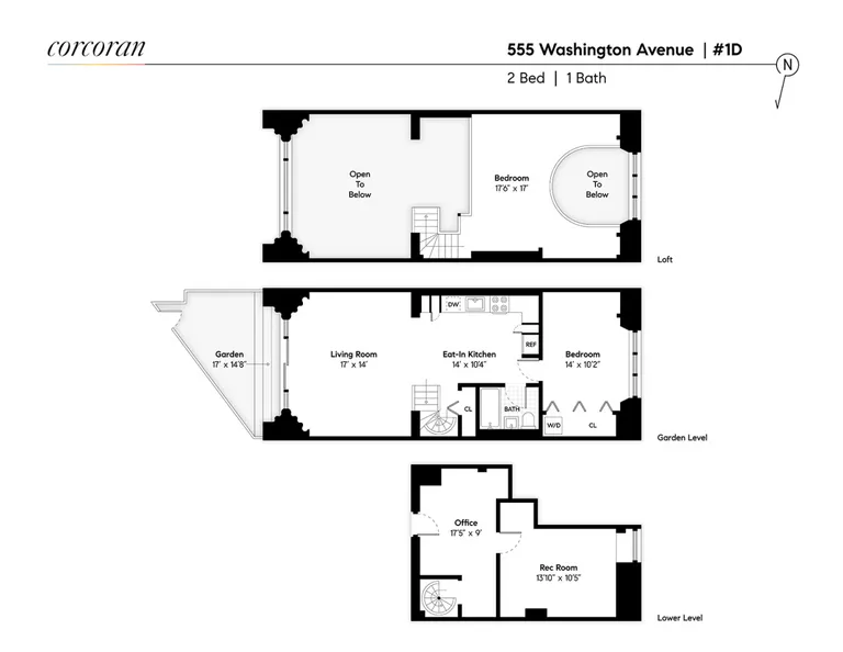 555 Washington Avenue, 1D | floorplan | View 14