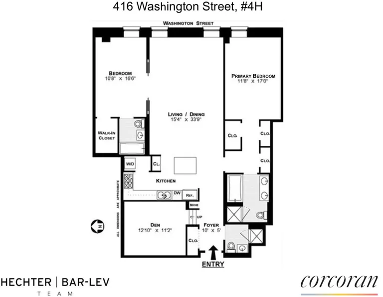 416 Washington Street, 4H | floorplan | View 12