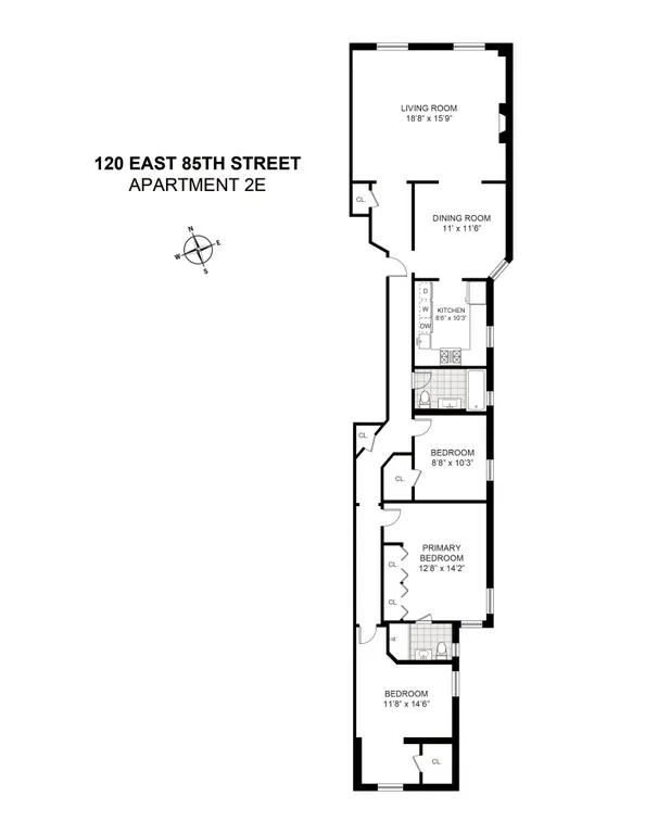 120 East 85th Street, 2E | floorplan | View 11