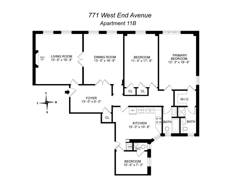 771 West End Avenue, 11B | floorplan | View 16
