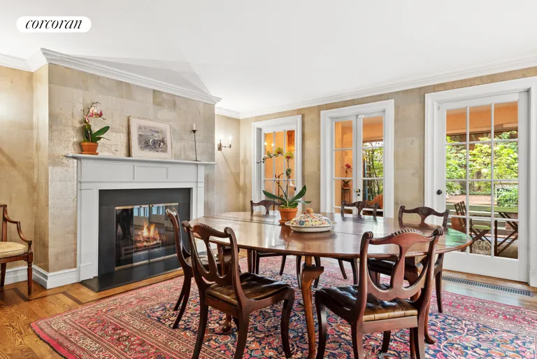 New York City Real Estate | View 415 East 50th Street | Formal Dining Room w/Fireplace | View 2