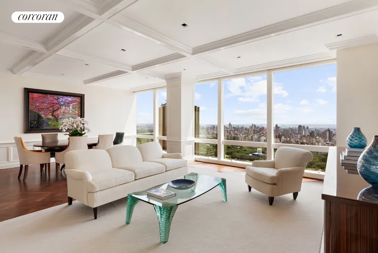 New York City Real Estate | View 25 Columbus Circle, 67C | Living Room | View 3