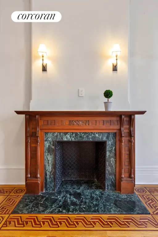 New York City Real Estate | View 408 4th Street | Gorgeous Living Room Fireplace | View 3