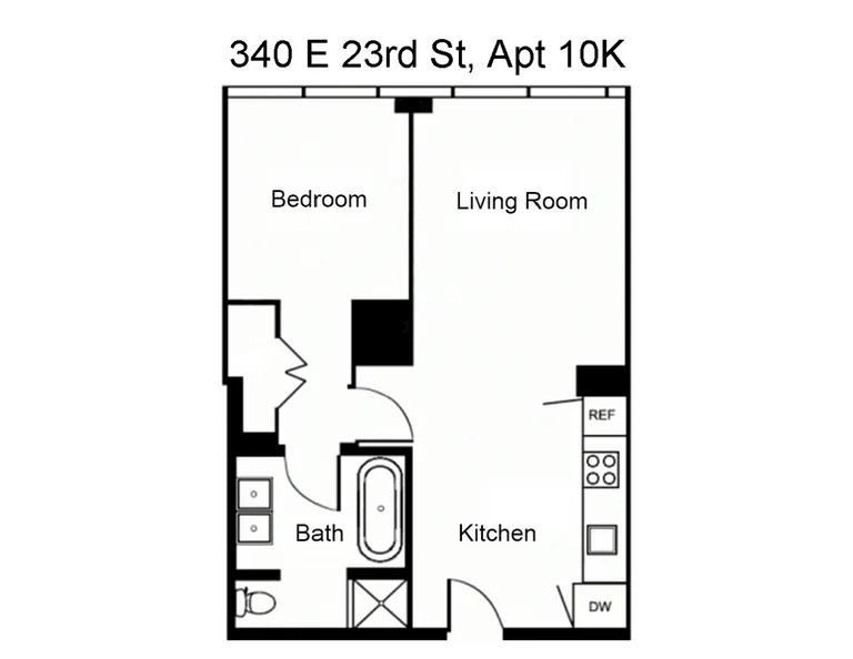 340 East 23rd Street, 10K | floorplan | View 5