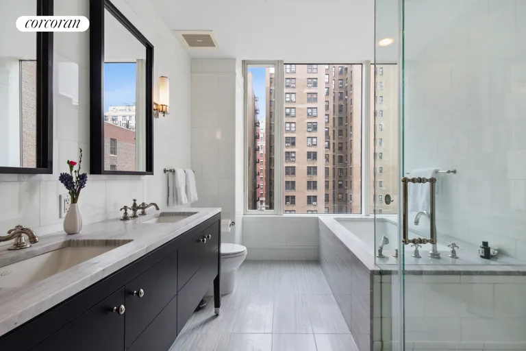 New York City Real Estate | View 245 West 99th Street, 7A | Primary Bathroom | View 9