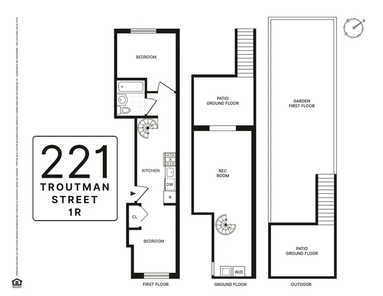 221 Troutman Street, 1R | floorplan | View 9