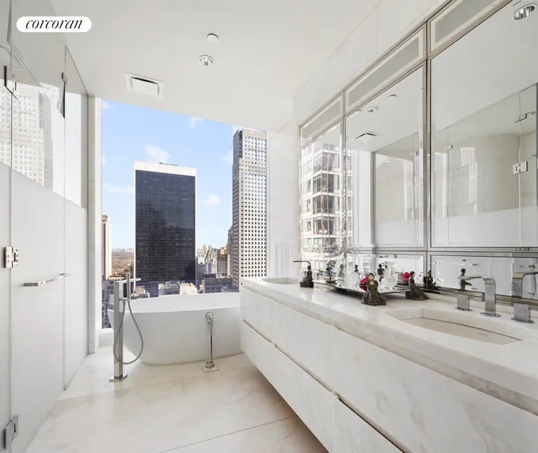 New York City Real Estate | View 20 West 53rd Street, 28A | Primary Bathroom | View 5