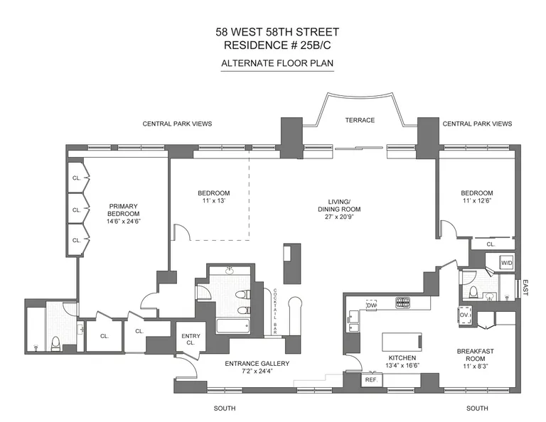 58 West 58th Street, 25BC | floorplan | View 8