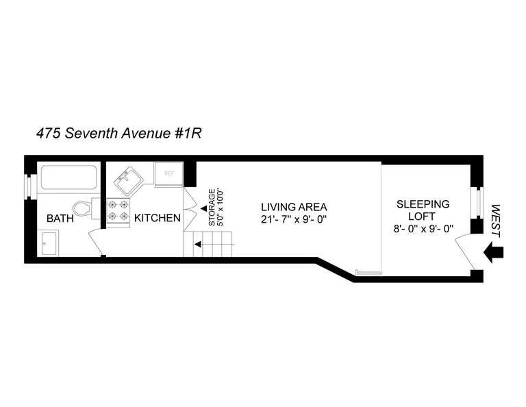 475 7th Avenue, 1R | floorplan | View 4