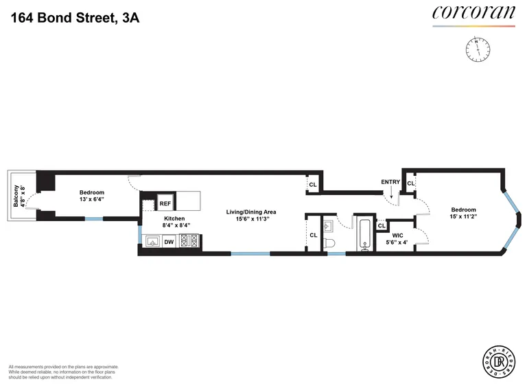 164 Bond Street, 3A | floorplan | View 9
