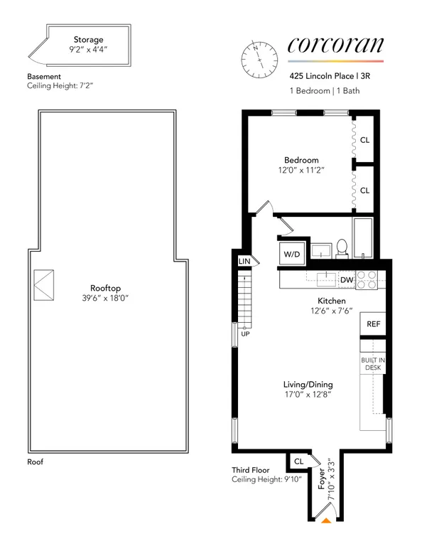 425 Lincoln Place, 3R | floorplan | View 8