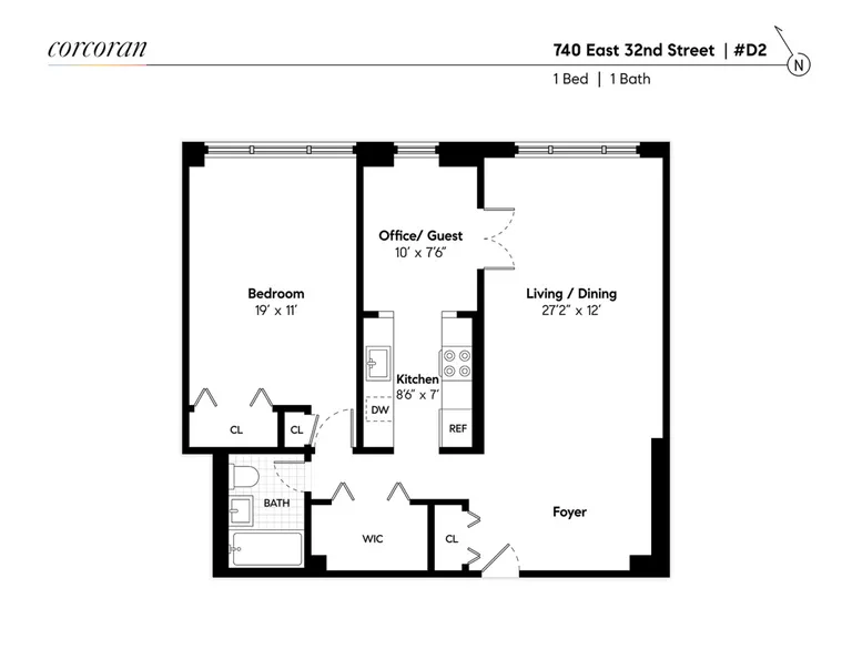 740 East 32Nd Street, D2 | floorplan | View 7