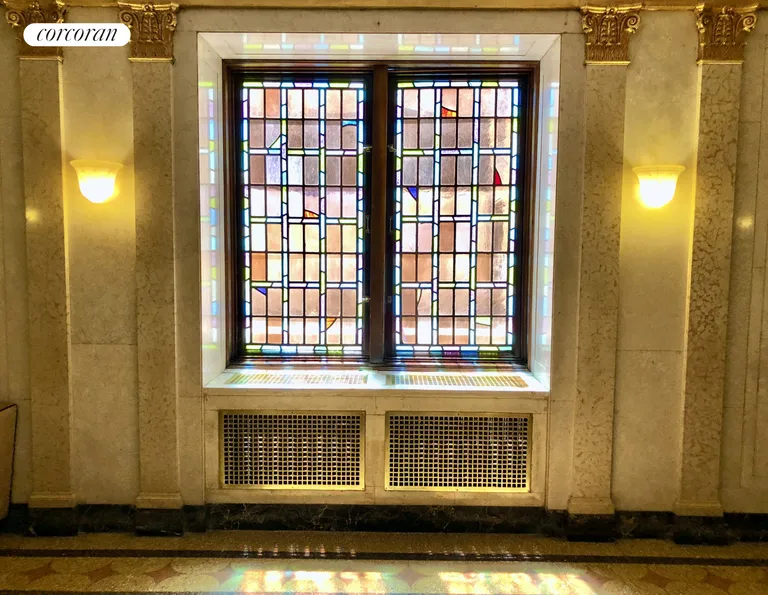 New York City Real Estate | View 250 West 94th Street, 4J | Satined Glass Lobby Windows | View 11