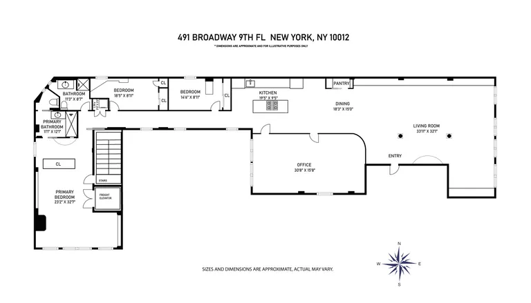 491 Broadway, 9 | floorplan | View 16