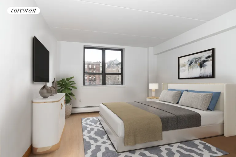 New York City Real Estate | View 301 West 110th Street, 2S | Primary Bedroom Virtually Staged | View 6